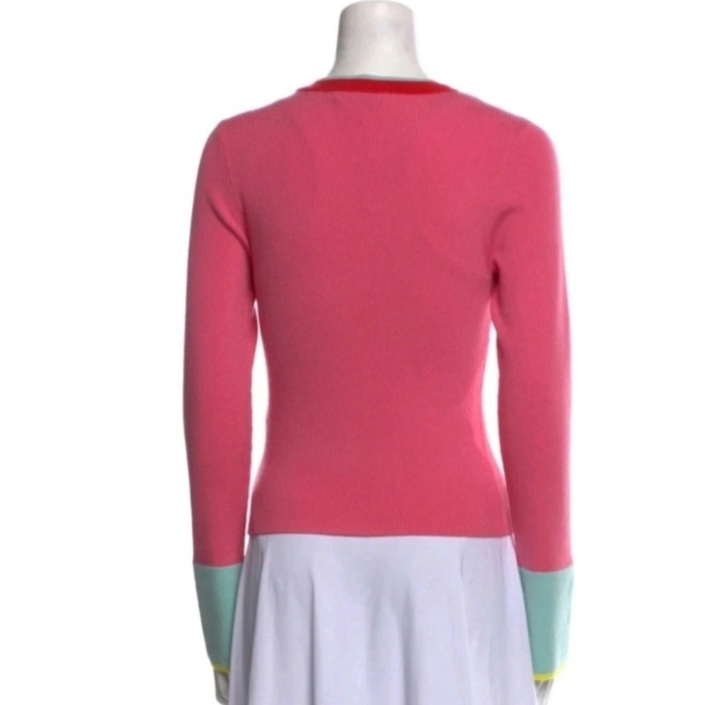 Alice + Olivia Colorblock Pink Sweater - Picture 3 of 4